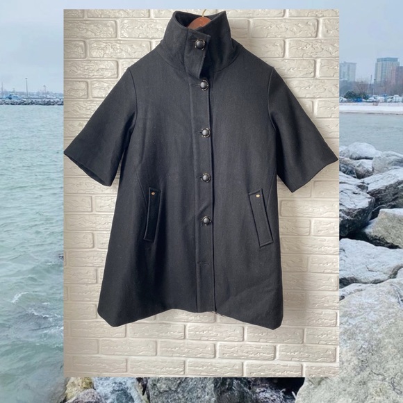 Marc Ecko Black Short Sleeve Coat - Picture 3 of 3